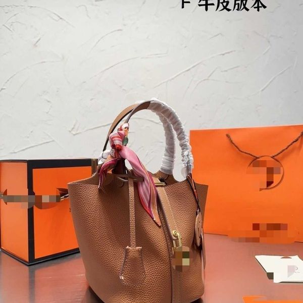 

designer herme picotin lock bags online outlet leather vegetable basket women's bag versatile bucket hand 2023