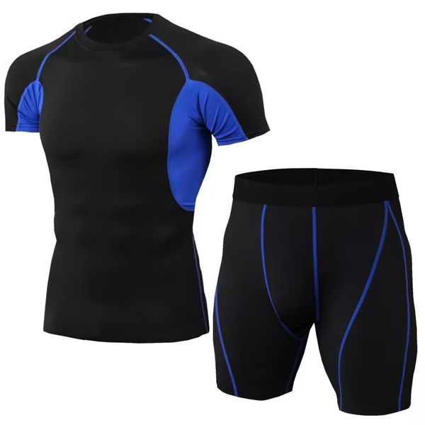 

men's tracksuits fitness new summer sportswear men's casual running sports suit solid color oversized sports suit t-shirt pants tw, Gray