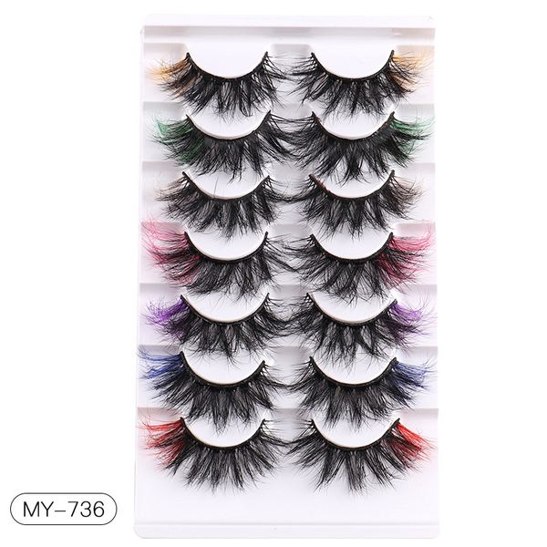 

handmade reusable colorful eyelashes naturally soft & vivid multilayer thick 3d fake lashes applying false lashes natural looking easy to we