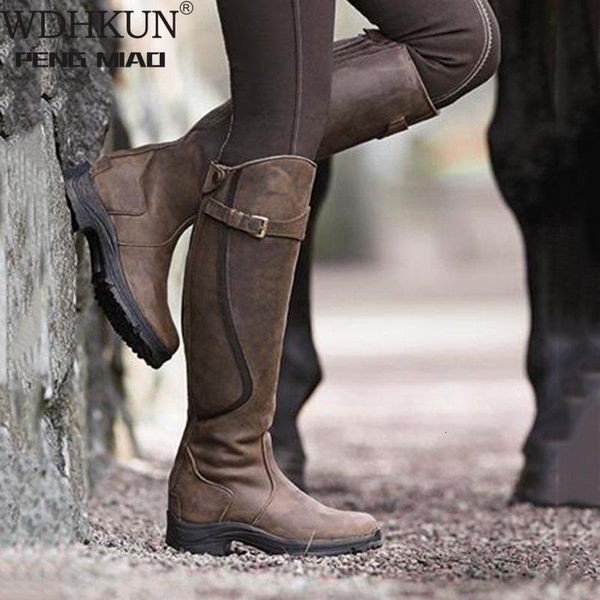 

boots women boots pu leather zipper retro casual womans booties gladiator low heel shoes ladies fashion botas mujer invierno tw573 230221, Black