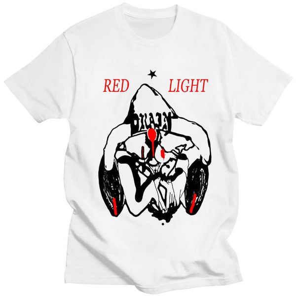 

men's t-shirts swedish rapper bladee 333 tee shirt drain gang red light character skate hip hop t-shirt cotton men womens t shirt stree, White;black