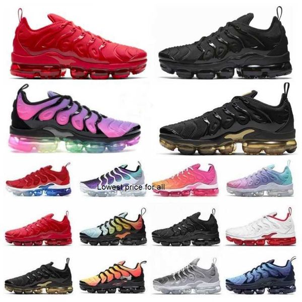 

tn plus running shoes metallic white silver triple black men with box tn plus trainer sneaker shoes free