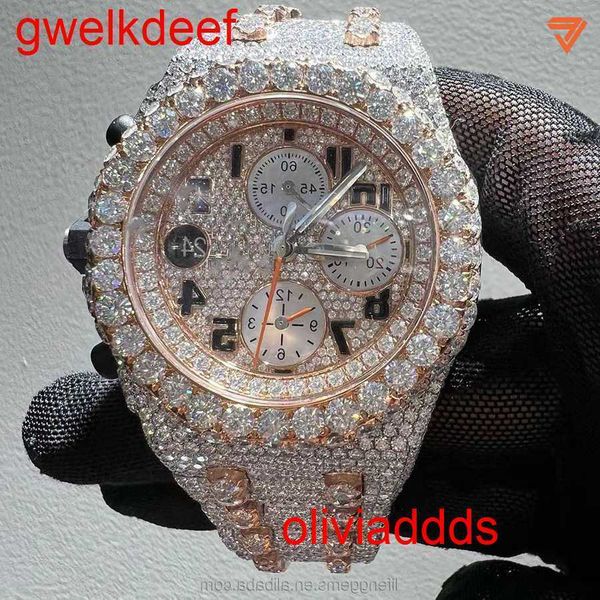 

fashion iced out watchesmens wrist luxury round cut lab gr ddgu g8w8, Slivery;golden