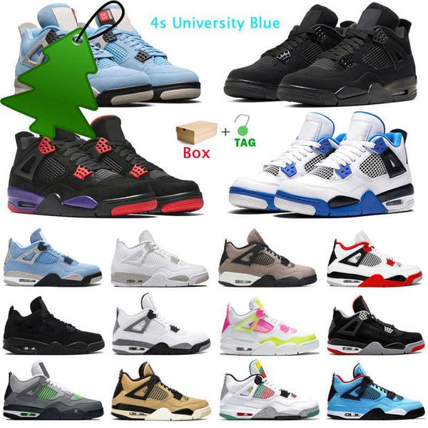 

basketball shoes mens trainers sport sneakers university blue white oreo fire red taupe haze cool grey mushroom neon royalty 4s jumpman