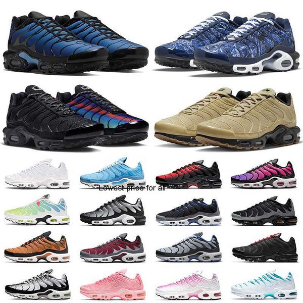 

tn plus men women running shoes tns sneaker triple black white university blue tan gim atlanta mens sports trainers size 36-46