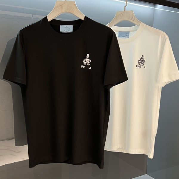 

men's t-shirt t shirt men womensshort sleeve cotton breathable tee r luxury letters print shirts spring summer high street casual mens, White;black