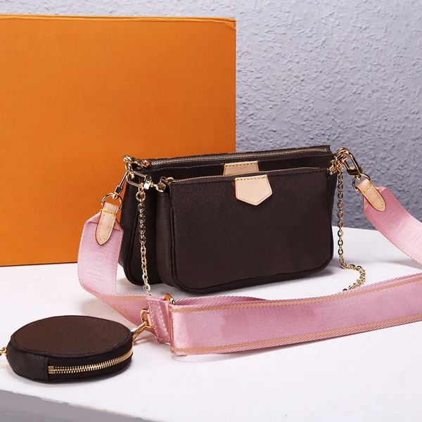 

printing shoulder 3-in-1 pink brand messenger bags for women pu leather crossbody lady small purse handbag sling bag