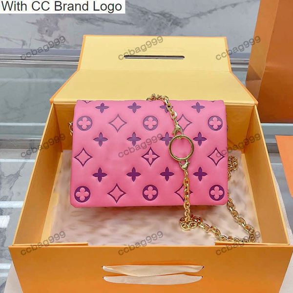 

cc totes womens 2023 lambskion leather pochette coussin bags metal hardware embossed luxury handbags clutch bags designer wallet crossbody s
