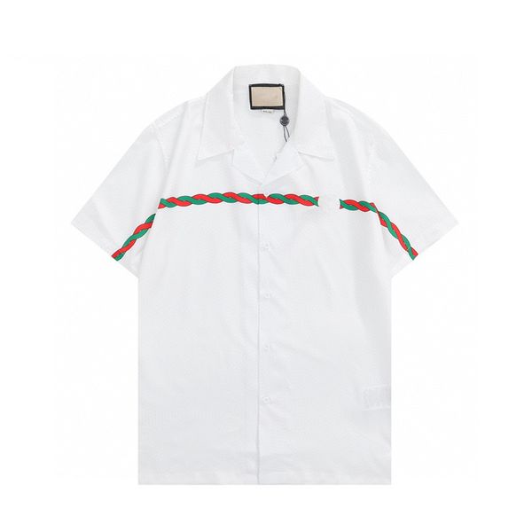 

men designer shirts summer shoort sleeve casual shirts fashion loose polos beach style breathable tshirts tees clothing #036, White;black