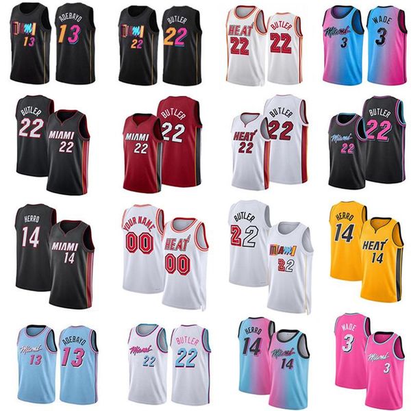 

jimmy butler heats dwyane 3 wade basketball jerseys tyler herro bam adebayo kyle lowry kevin love victor oladipo max strus miamis city men c, Black;red