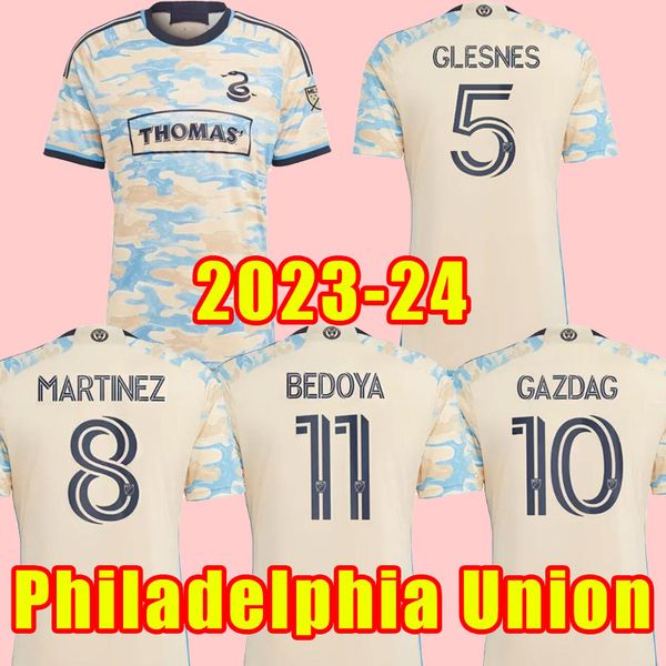 

2023 2024 fans player version philadelphia soccer jerseys union 23 24 mls bedoya przybylko mens home away martinez santos kit football shirt, Black;yellow