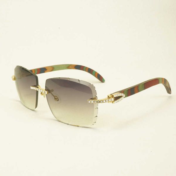 

vintage rhinestone sunglasses men luxury oversize rimless diamond cutting clear glasses metal frame with case womens mens 55%off eyeglasses, White;black