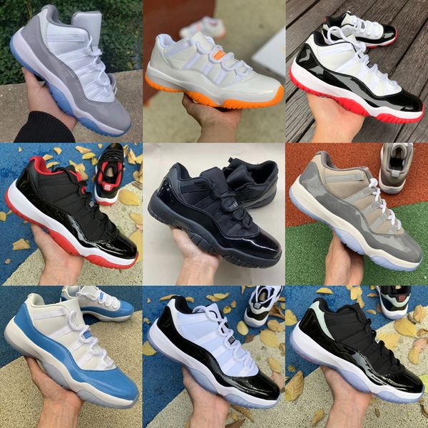 

jumpman 11s men cherry 11 basketball shoes cool grey cement grey midnight navy jubilee 25th anniversary concord low bred 72-10 legend blue m