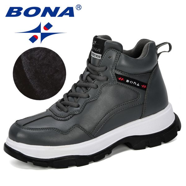 

boots bona fashion style women snow boots women plush platform boots winter female warm botas mujer booties feminimo 230221, Black