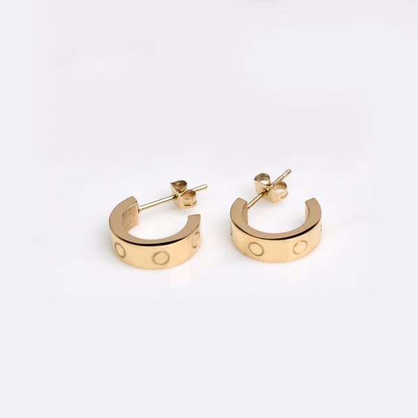 

gemstones gold plated silver color designer earring for women mens delicate wedding couples engagement screw metal luxury orecchini hoops ea, Golden;silver