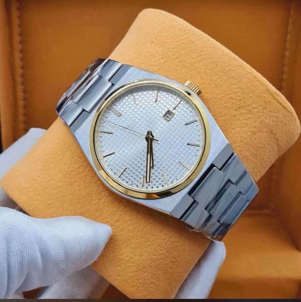 

fashion business men's quartz wristwatch barrel case with swiss movement men watch size 40mm steelbutton butterfly button luminous mont, Slivery;brown