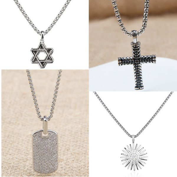 

necklace black necklaces garnet dy onyx men cuban chain cross pendant designer jewelry women amethyst diamond pendants, Silver