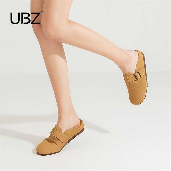 

designer birkinstock slippers outlet ubz waterproof bucken shoes slippers for women wearing the new spring and summer ins fashion one-footed, Black