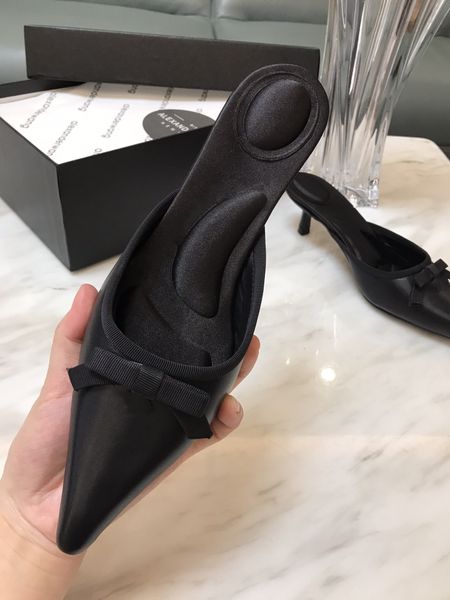 

woman sandal designer sandals shoes luxurious slides women foam runners wedges height 9.5 cm leather size 34-40 party style soft super heel, Black