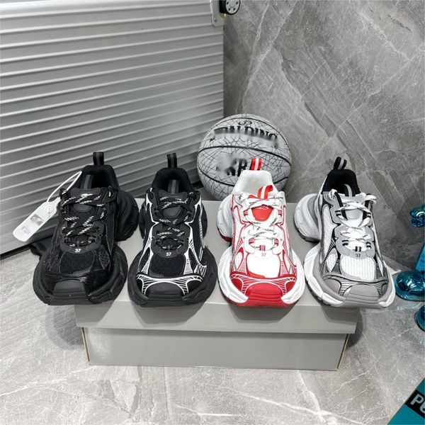 

2023 triple 9.0 casual shoes designer men women platform sneakers wire side fashion black white grey khaki rust pink silver mens trainers jo
