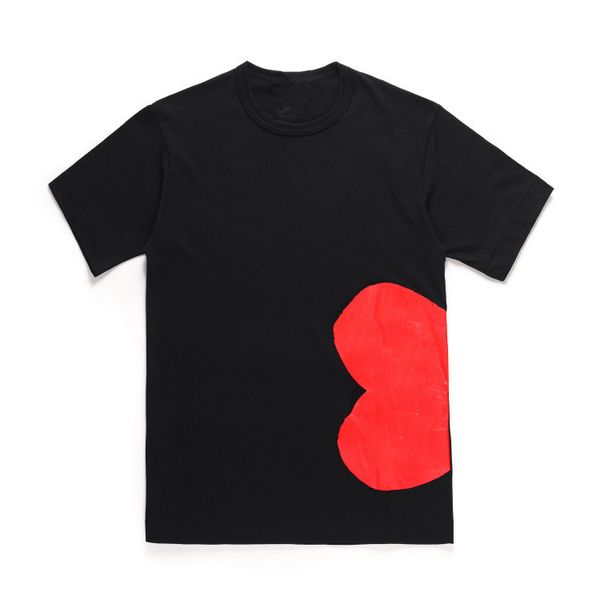 

designer t shirt mens t shirt love heart casual women quanlity lovers shirts cotton cdg embroidery short sleeve tee leisure streetwear tide, White;black