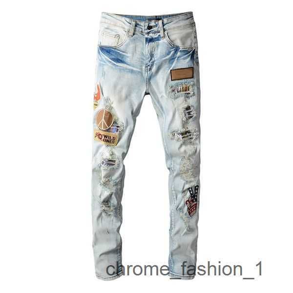 

ttym mens designer skinny am jean printed destruction men street motorcycle ripped black and blue jeans 4 cxaz