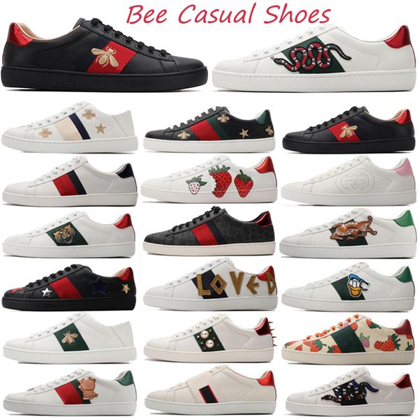 

casual shoes designer ace bee tiger for men womens sneaker chaussures leather embroidered platform walking sports trainers