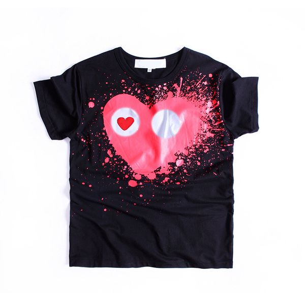 

mens t shirt designer t shirts love red heart eyes cdg casual women quanlity lovers shirts print short sleeve tee active streetwear tide out, White;black
