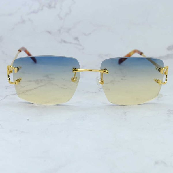 

oversized rimless sunglasses vintage sun glass men designer brand luxury women sunglass big square shades new fashion factory sun glasses 70, White;black