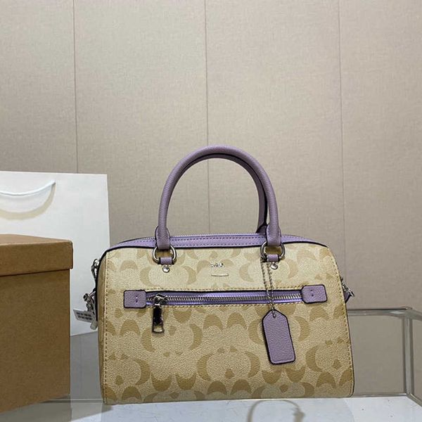 

c letter print boston bag classic designer tote bag womens designer bag handle travel bag fashion purse handbag lady leather shoulder bag pu