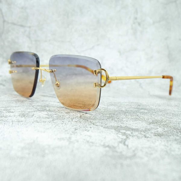 

oversized sunglasses fashion diamond cut luxury designer sun glasses rimless driving shades for men women outdoor eyewear womens mens 55%off, White;black