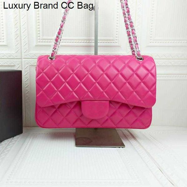 

cc shoulder bags 2022ss f/w france womens bag classic double flap jumbo fuchsia bags gold/silver metal quilted hardware matelasse chain cros