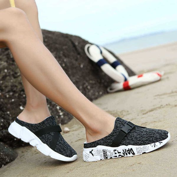 

sandals men's slippers men flip flops pool woman sandals 2021 summer flats ladies shoes tennis summercrocsy zapatosj230221, Black