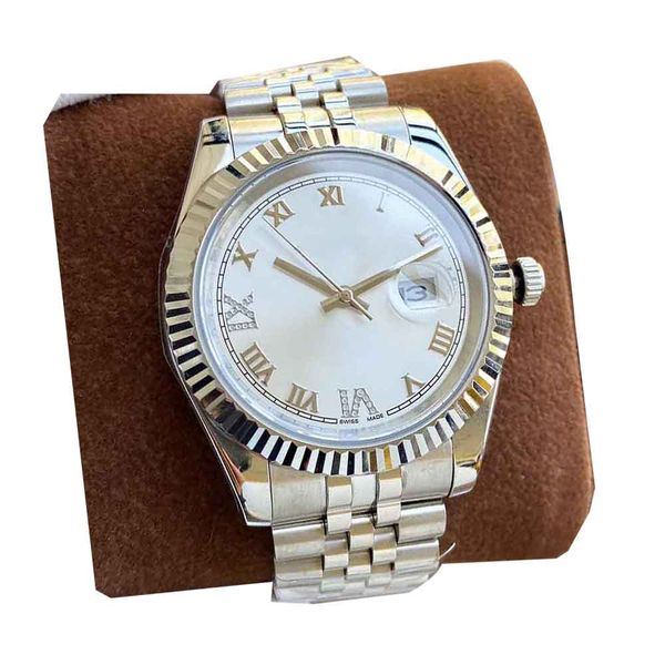 

watch for mens 31/36/41/mm gold dial couple watches automatic mechanical movement stainless steel strap wristwatches casual business gifts m, Slivery;brown