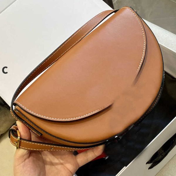 

shoulder bags letter designer bag 5 color semicircle half moon crossbody bag leather fashion bags flip small lady luxury handbag wallets 220