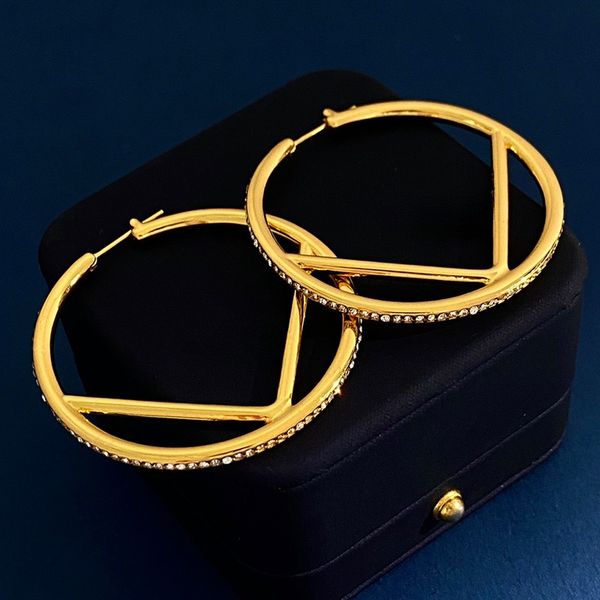 

high polished fashion designer circle earrings jewelry party gifts earrings hip hop stud earings large gold hoop earrings with letters for w, Golden;silver