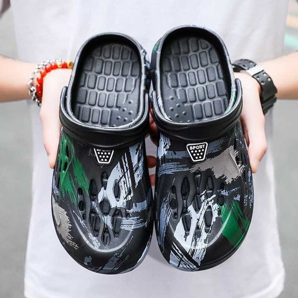 

sandals 2022 summer men's sandals new outdoor anti slip wear-resistant sandals breathable casual slippers fashion sports beach shoesj23, Black