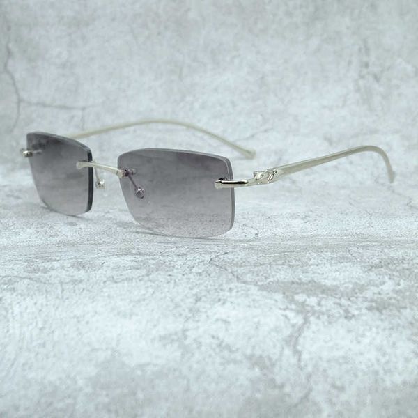 

sunglasses square vintage sun glasses luxury designer retro rimless shades for men and women lentes new fashion factory sun glasses 70%off, White;black