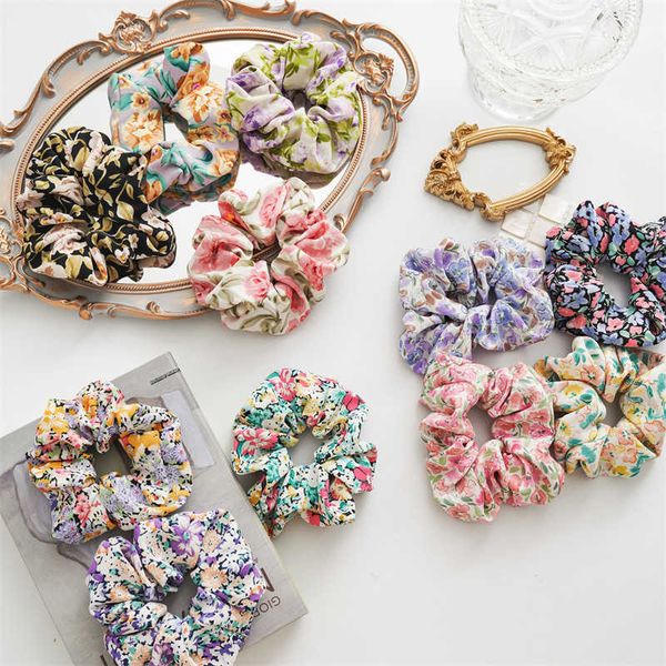 

hair clips barrettes ins selling summer advanced cloth art flower elastic hair scrunchies for elegant girls hair bands wholesale j230221, Golden;silver