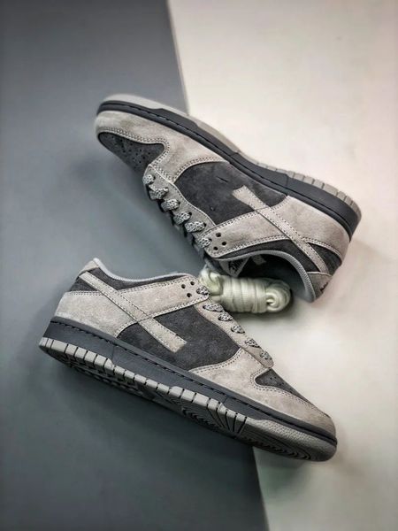 

shoes sb dunks low dark grey suede black outdoor sneaker sports with