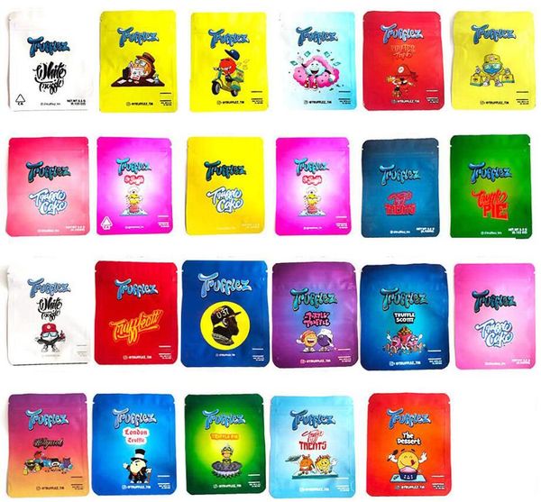 

trufflez packing mylar bags 3.5 gram stand up pouch edibles baggies purple truffle armygreen treats green pie blue