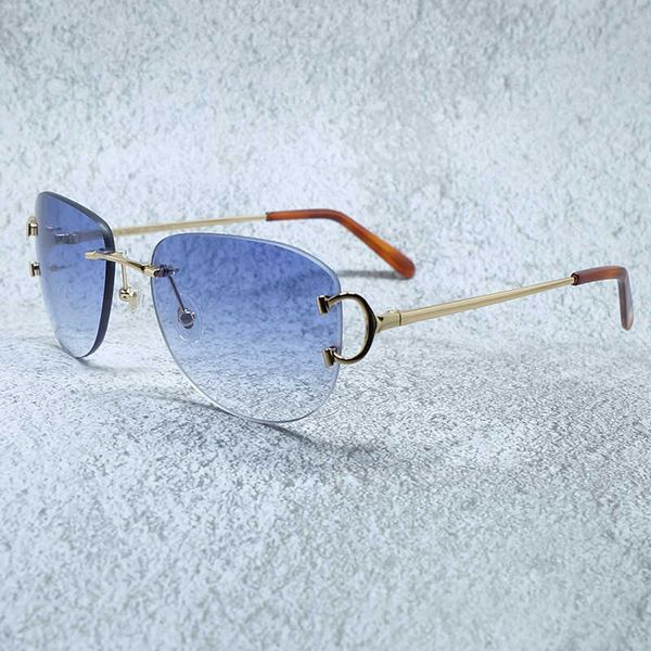 

wire c sunglasses mens designer shades vintage rimless sun glass women fashion eyewear luxury decoration new fashion factory sun glasses 70%, White;black