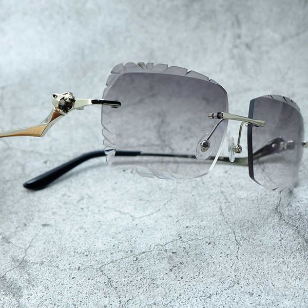 

diamond cut sunglasses rimless stylish eyewear fashion wholesale designer luxury sun glasses shades for driving new fashion factory sun glas, White;black