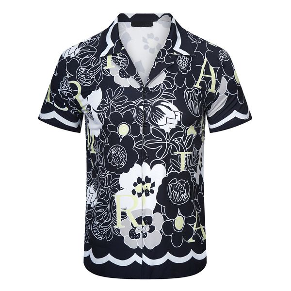 

luxurys designer dress shirt menswear fashion society black men solid color business casual mens short sleeve 2022 -3xl #93, White;black