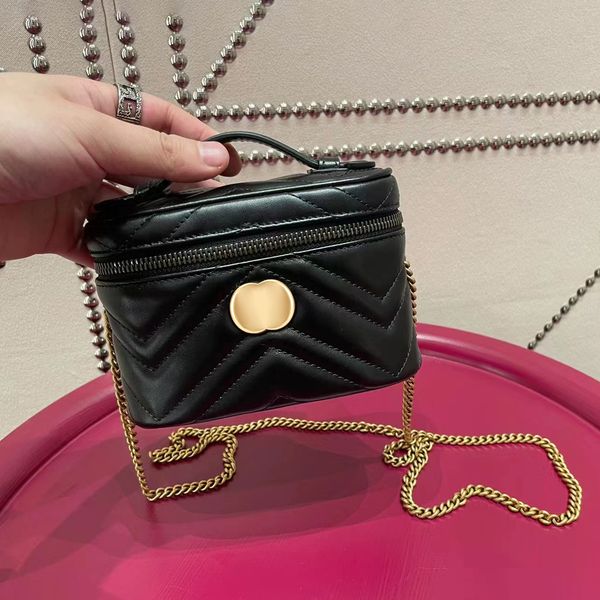 

fashion marmont cosmetic bags crossbody handbag luxury designers women's shoulder straps makeup purse leather mini make up mens metal l