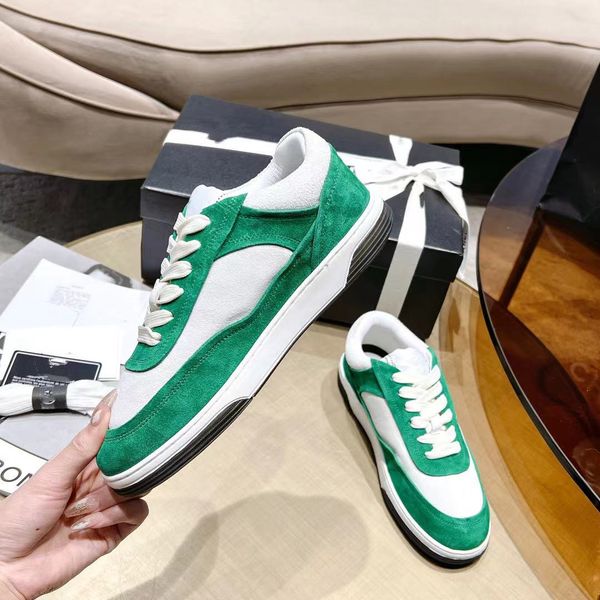 

2023 men america's cup bike fabric sneakers patent leather mesh flat shoe rubber bottom trainers designer sneaker green red lace-up nyl, Black