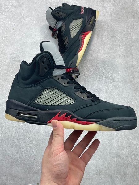 

the authentic 5s basketball shoes jumpman 5 gore-tex off-noir fire red-black-muslin 2023 lifestye designer sports sneakers