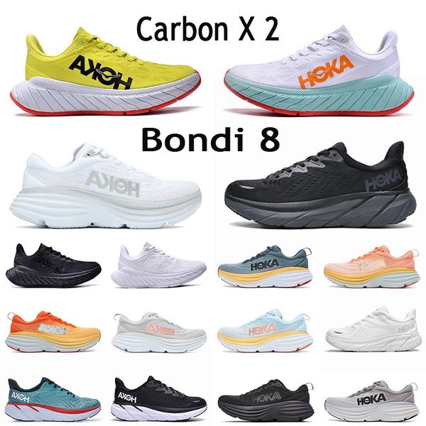 

hoka bondi 8 carbon x 2 running shoes hokas one sneakers clifton real teal aquarelle triple black white blue fog harbor mist lunar rock kla