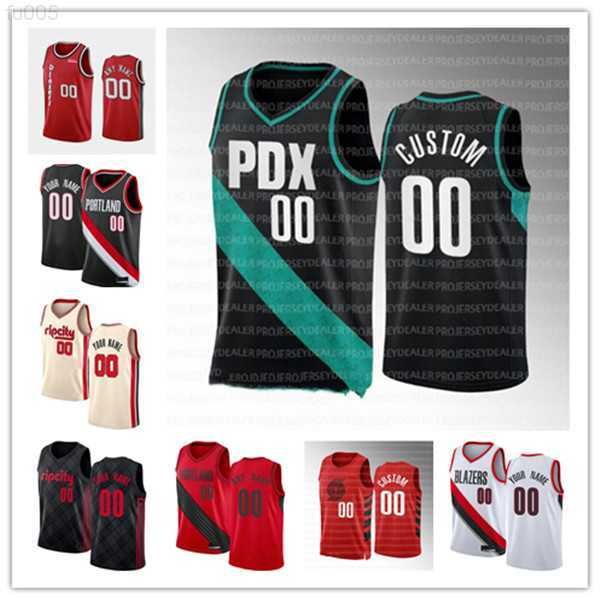 

mens womens youth portland''trail blazers''custom 0 damian lillard 21 john butler jr. 41 ibou badji 1 anfernee simons 9, Black;red