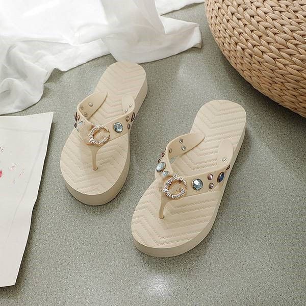 

designer slides women slippers ggity summer sandal beach slide flat platform ladies home fashion shoes flip flops causal slippers g1, Black